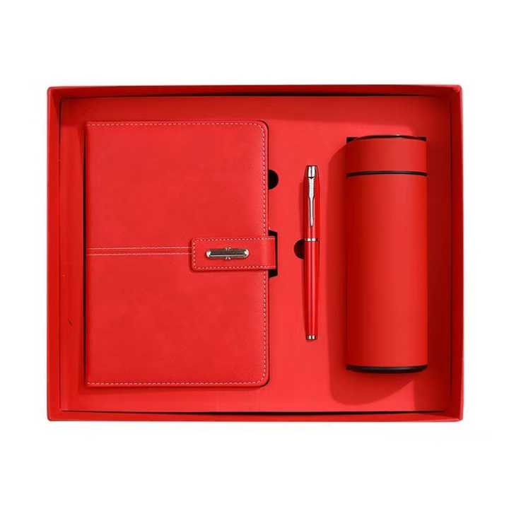 Luxury PU Leather Hard Cover Notebook with Refillable Pen Graduation Gift Notebook 