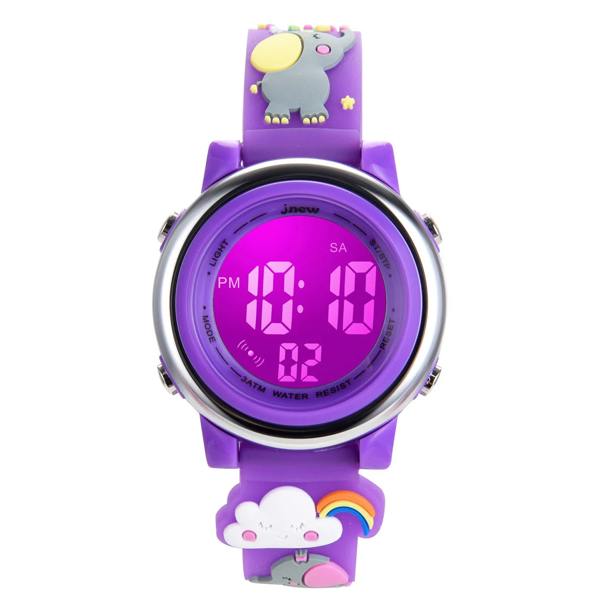 Waterproof backlit children's watch 