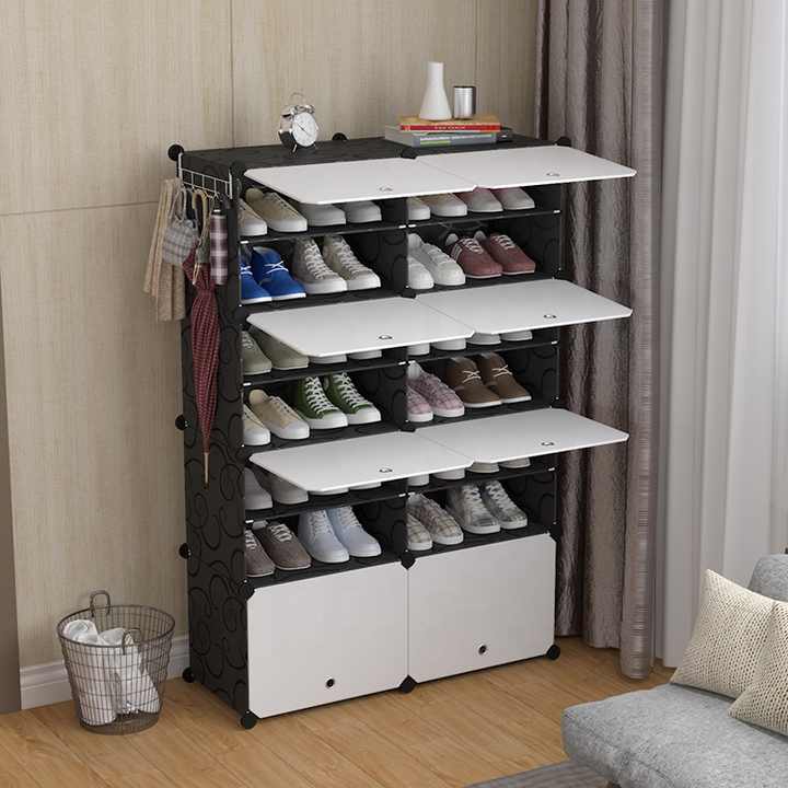 Factory supply EXW price home storage cheap shoe rack modern plastic cabinet shelf 