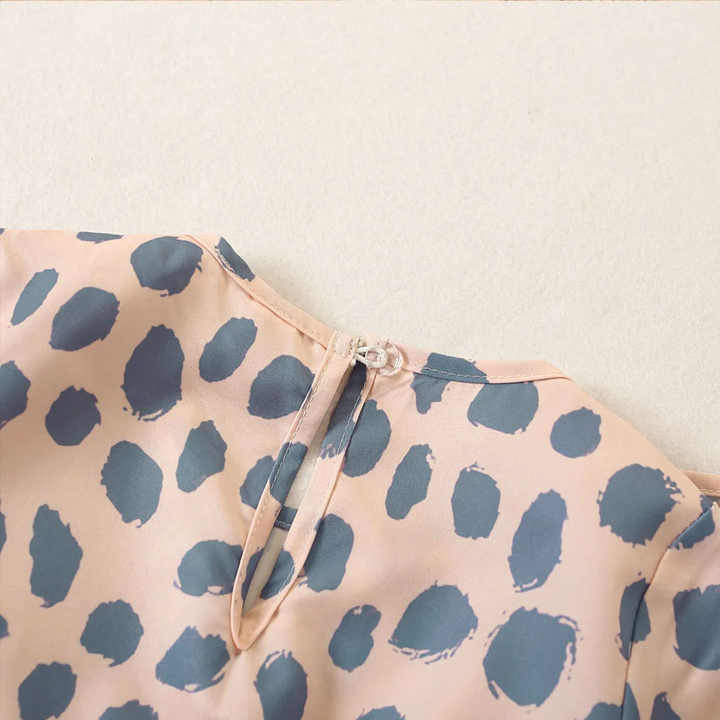 Conison Spring Summer New Mother and Baby Clothes Polka Dot Long Sleeve Slim Fit Mother and Daughter Matching Outfits 