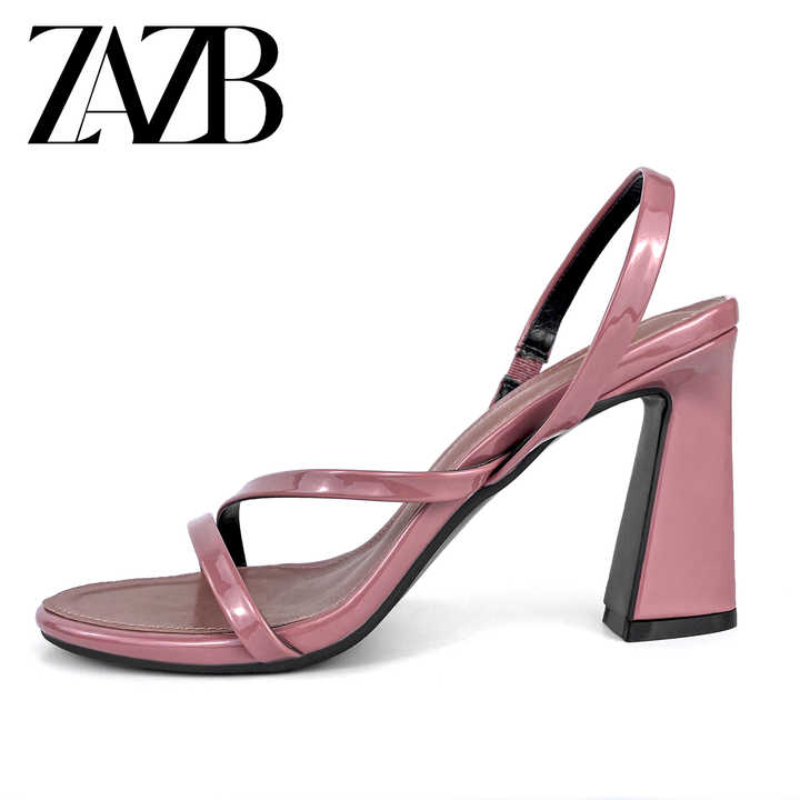 Women's High Heel Leather Sandals 