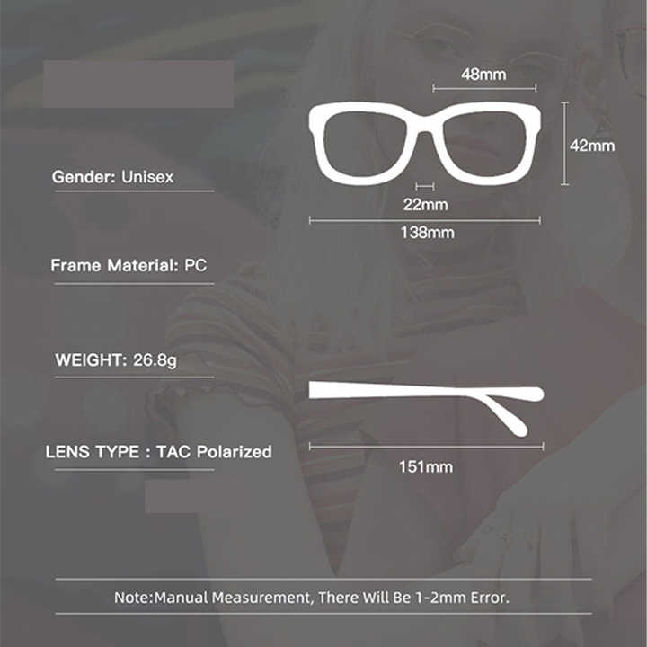 HBK Unisex Sunglasses New Korean Style-نظارات شمسية