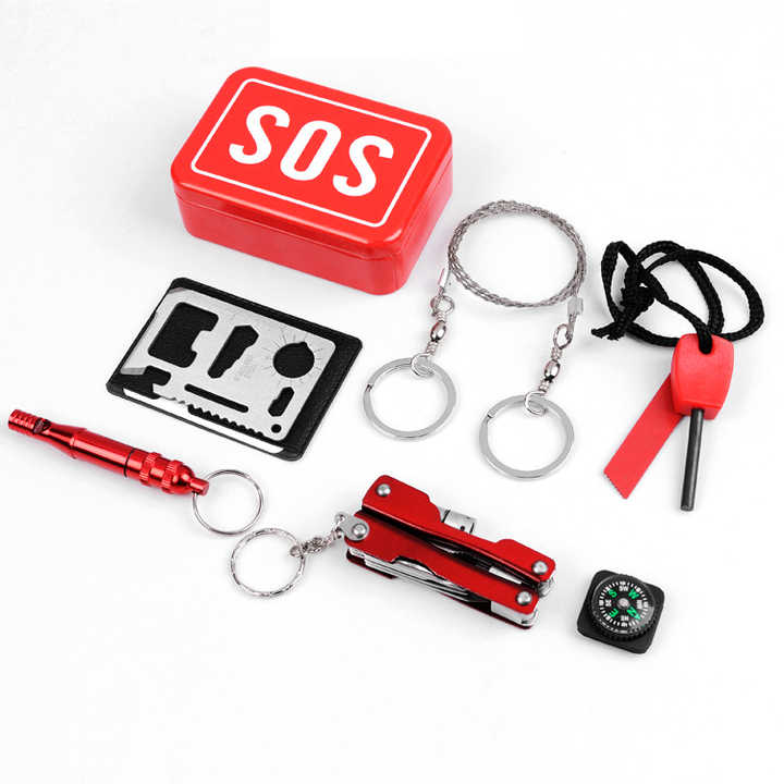 معدات الطوارئ في الهواء الطلق SOS متعددة . Outdoor Emergency Equipment SOS Multifunctional