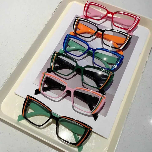 تخفيضات هائلة على إطارات عيون القطة من لونين للسيدات  Huge Discounts on Two-Tone Cat Eye Frames for Women
