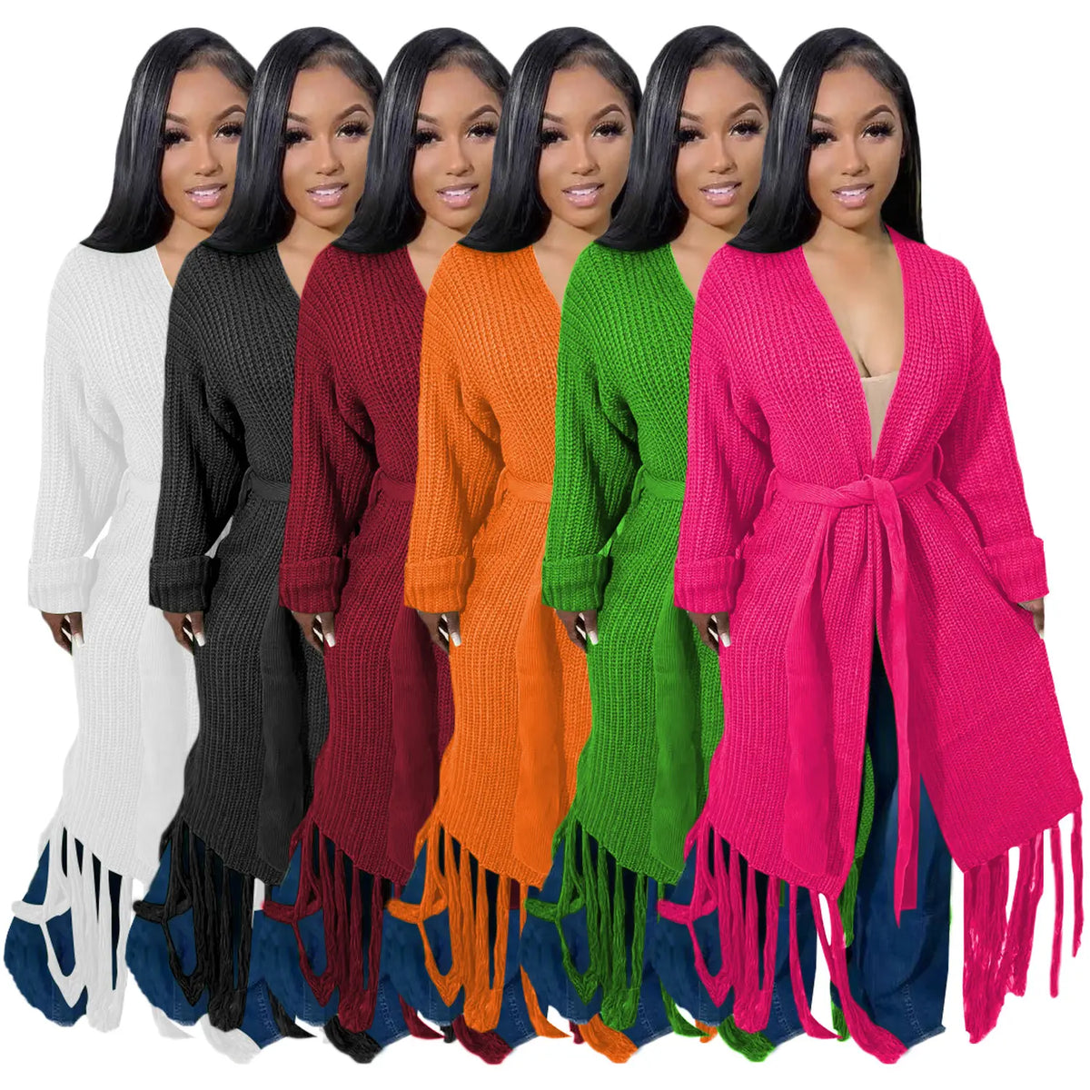 Fashionable knitted winter clothes for women 
