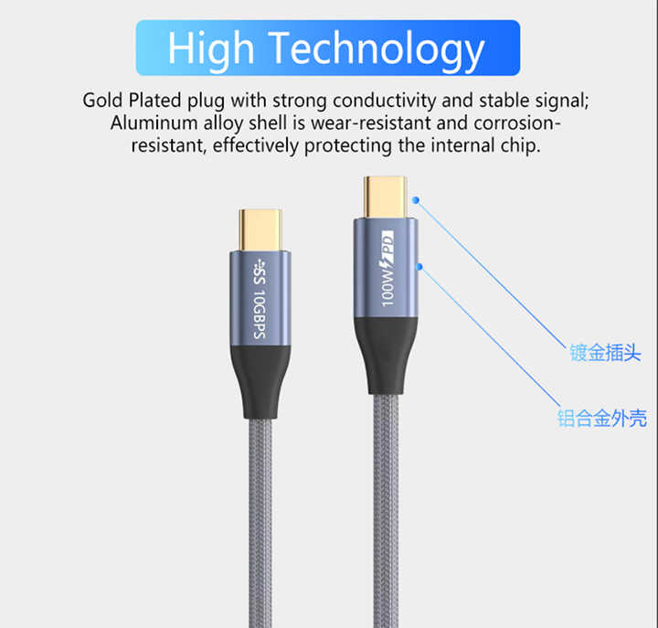 Charging and data cable 