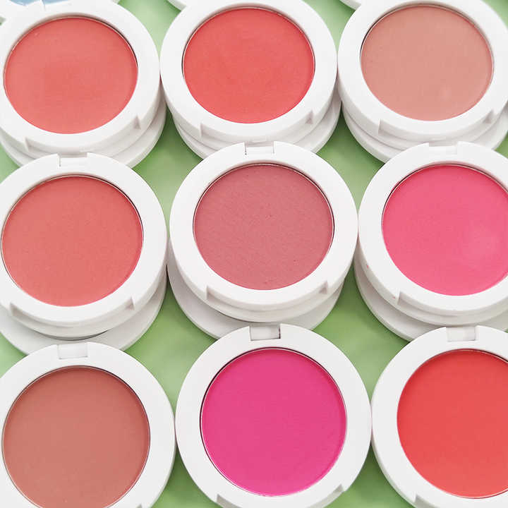 Wholesale Low MOQ Custom Blush Vegan Cruelty Free Pressed Private Label Blush Pink Cheek Makeupبيع بالجملة أحمر خدود منخفض موك مخصص أحمر خدود نباتي خالي من القسوة مضغوط العلامة الخاصة أحمر خدود وردي الخد ماكياج