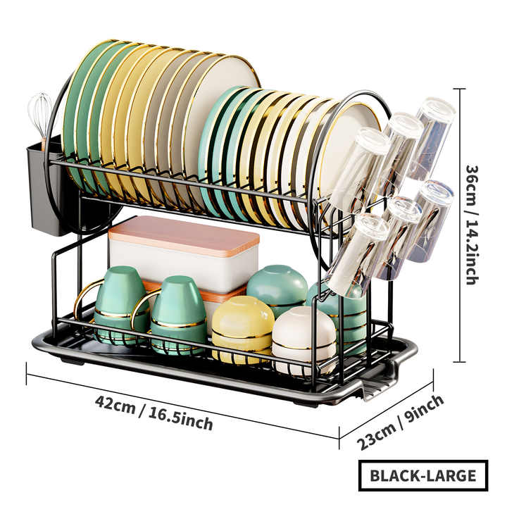 High Quality 2-Tier Kitchen Storage Dish Rack Multifunctional Storage Rack Dish Rack 