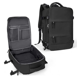 New Small Backpack Double Zipper USB Port Backpack 