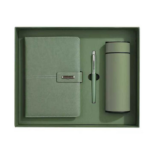 Luxury PU Leather Hard Cover Notebook with Refillable Pen Graduation Gift Notebook 