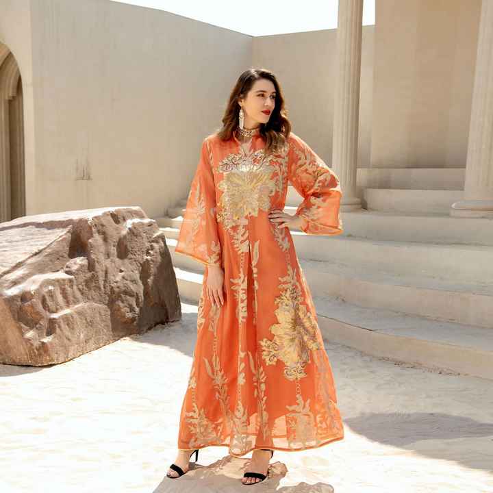 Embroidered Moroccan Caftan -قفطان مغربي مطرز