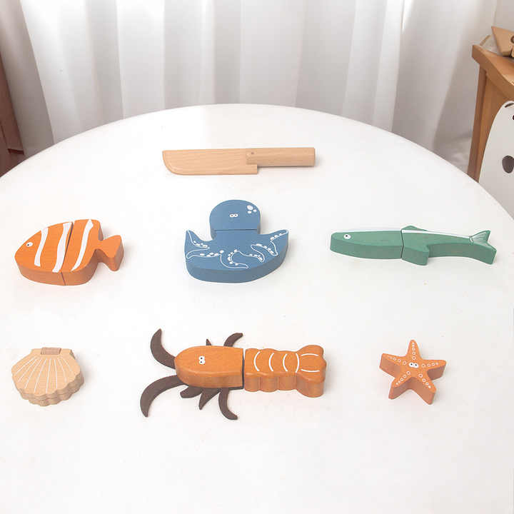 لعبة ألغاز صيد السمك الخشبية للأطفال Wooden Fishing Puzzle Game for Kids