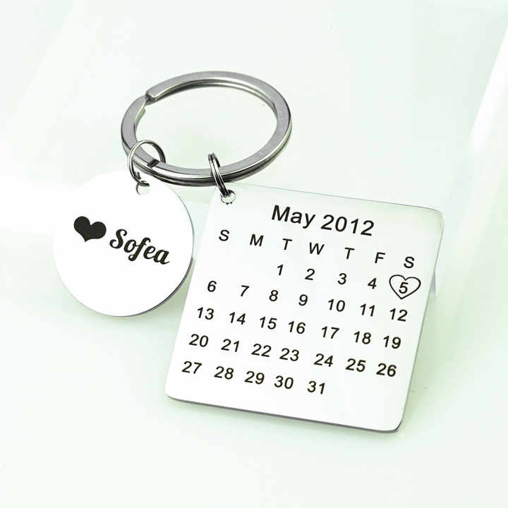Diy Stainless Steel Keychain Couple -سلسلة مفاتيح