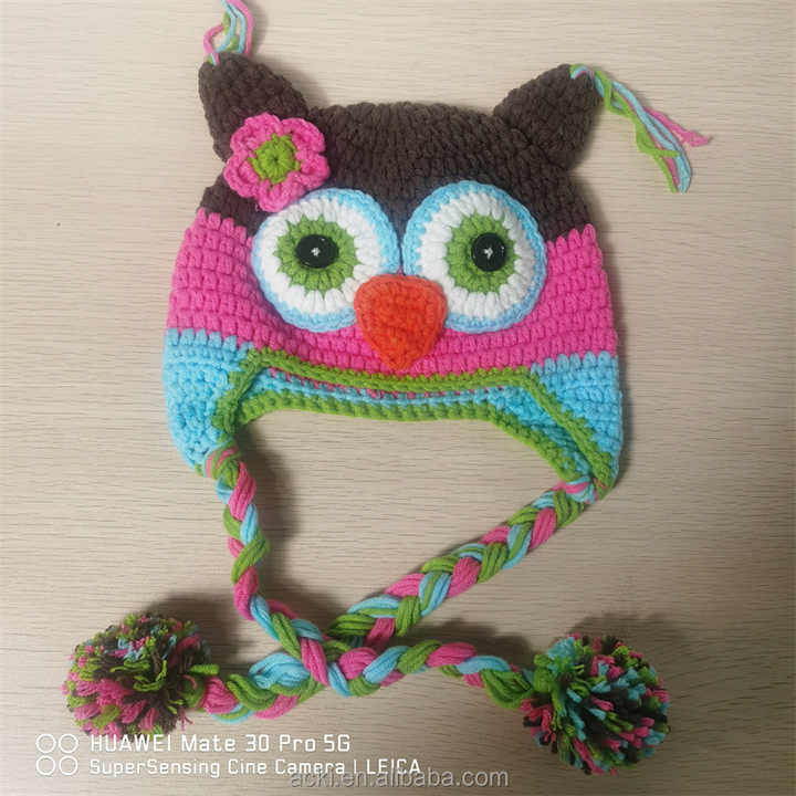 Handmade crochet owl baby hats 