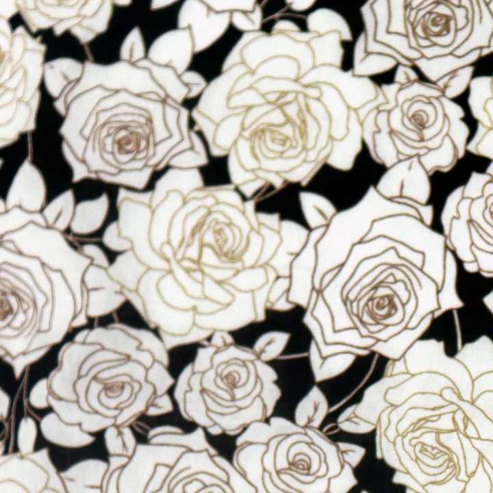 Cotton Fabrics for Clothin أقمشة قطنية -  Liberty London للملابس بطباعة رقمية لزهرة الورد