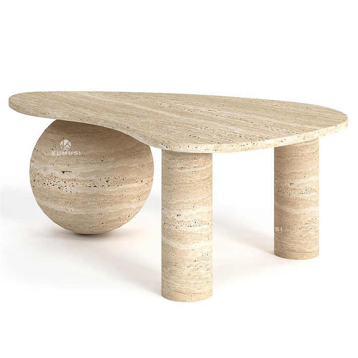 Travertine center table 