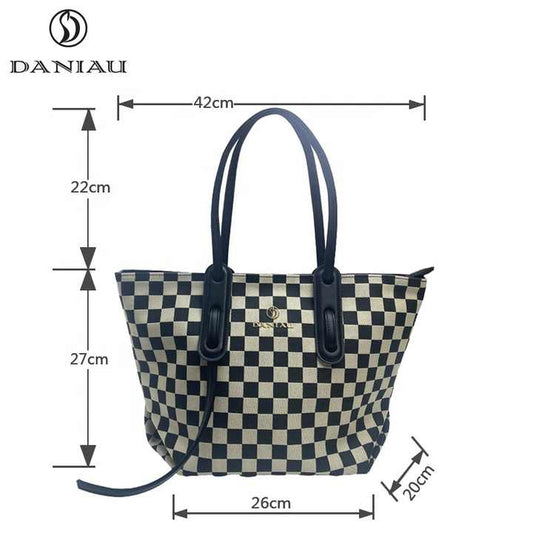 حقيبة يد نسائية أنيقة  حقيبة كتف للتسوق على الشاطئ