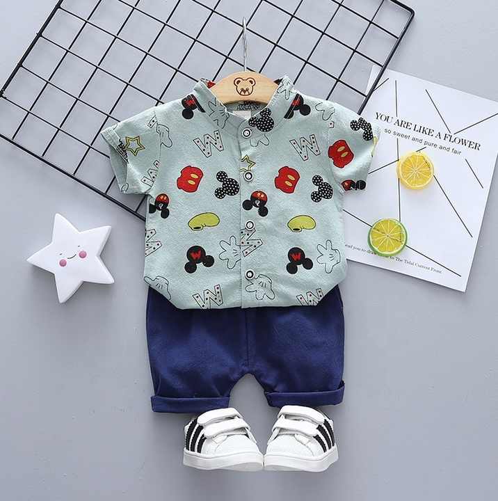 Toddler Boys Baby Kids Girl Floral-Print-Summer Clothing Set 