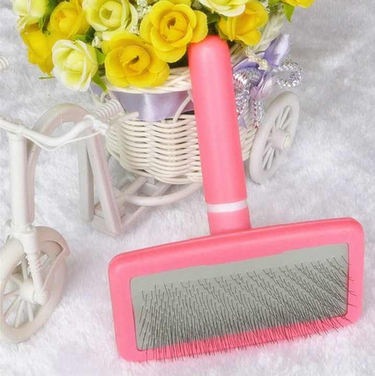 مقبض من البلاستيك الوردي الحيوانات الأليفة . Pink Plastic Handle Pet Dog Cat Animal Puppy Dog Hair