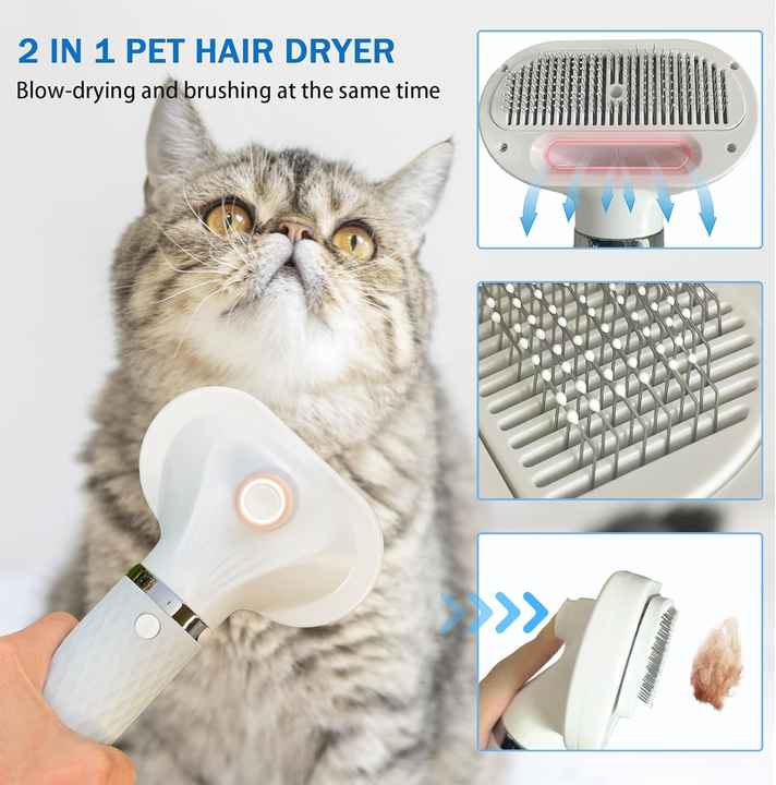 مجفف شعر للحيوانات الأليفة للكلاب محمول باليد . Handheld Pet Hair Dryer for Dogs, Portable Pet Grooming