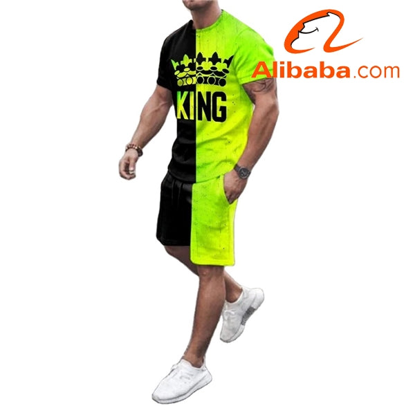 جديد الرجال الصيف قصيرة الأكمام الرياضية