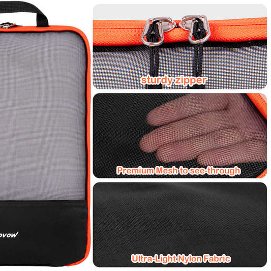 تصميم جديد 6 أو منظم الأمتعة مجموعة إكسسوارات السفر حقيبة ضغط -New Design 6 Piece Luggage Organizer Set Travel Accessories Compression Bag