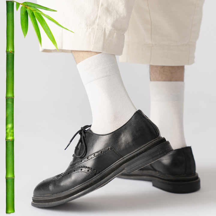 لون نقي تنفس القطن اللباس الجوارب الرجال . Pure Color Breathable Cotton Dress Socks Men's Tube