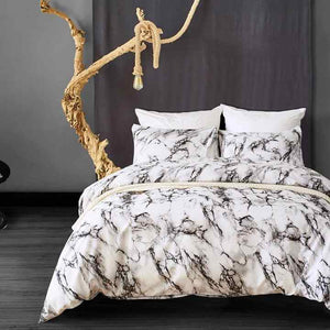 Modern Simple 3 Pieces Printed Polyester Quilt Bedding Set Bedspreads Sets 
