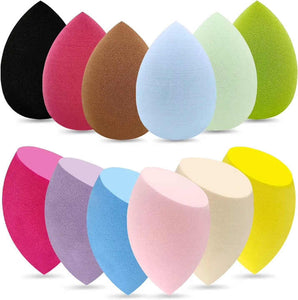Face with beauty blender 
