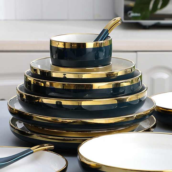 مجموعة عشاء الأوروبي بالجملة أطباق سيراميك أواني الطعام European dinner set wholesale ceramic plates dinnerware