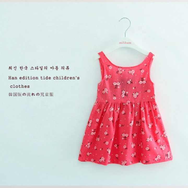 Summer Baby Girl Cheap Floral Dress -فستان صيفي جديد