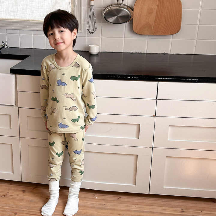 Girls Pajamas Set Long Sleeve Korean Children's Sleepwear 