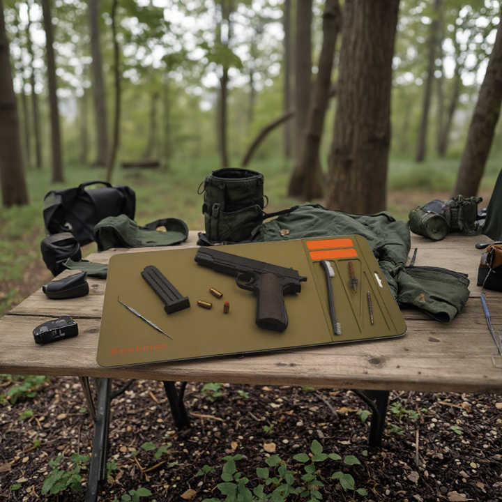 New Design Anti-Slip Rubber Gun Cleaning and Maintenance Mat with Magnetic Pad Hunting Accessories