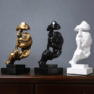 Polystyrene statues, thinker statue, abstract art, statues. 