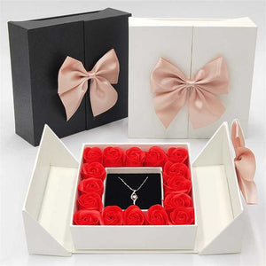 Double Door Jewelry Rose Box 