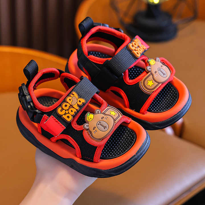 Kids' Velcro Toe Protection Beach Sandals 