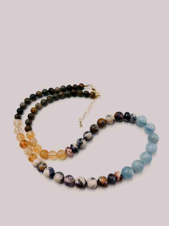 Choker with Link Chain Popular Jewelry Giftقلادة نسائية عصرية من الخرز الملون-