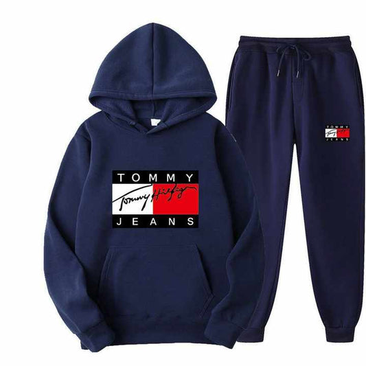 Men's Winter Sports Sweatshirt Set with Hoodie. 