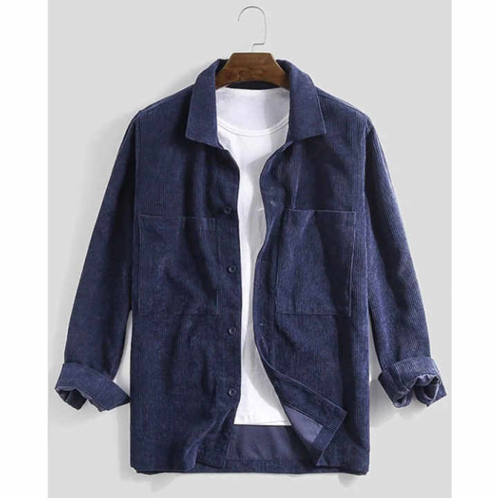 قميص رجالي خارجي للعمل الربيعي . Men's Spring Work Loose Plus