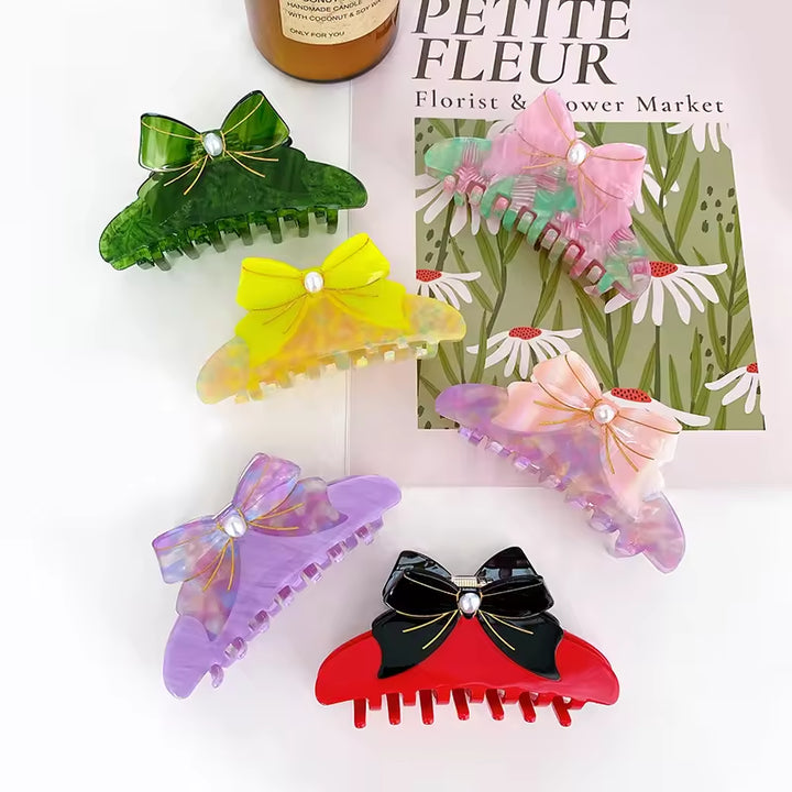 Acetate Bow Large Hair-مشبك شعر