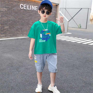 Summer Fashion Bamboo Baby Boy Clothes Sets. 