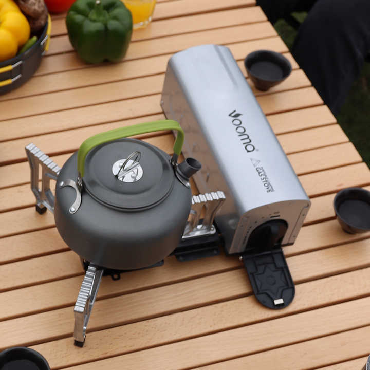 Small portable gas stove. 