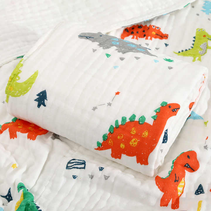 Quilt Warp Knitted Cotton -بطانية أطفال سريعة الجفاف