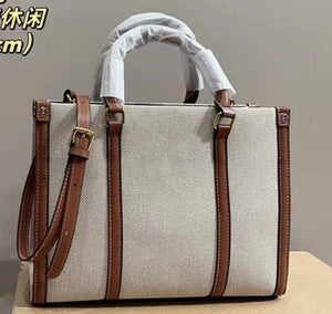 Luxury Women's Canvas Handbag Elegant Design Casual Tote Bag