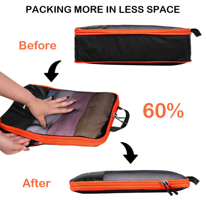 New Design 6 Piece Luggage Organizer Set Travel Accessories Compression Bag 