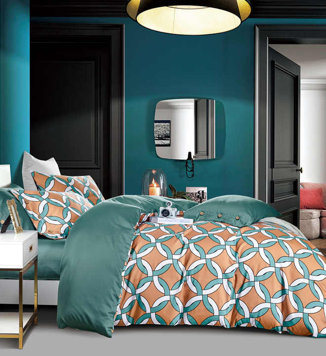 Custom Cotton Bedding Set, Satin Cotton 