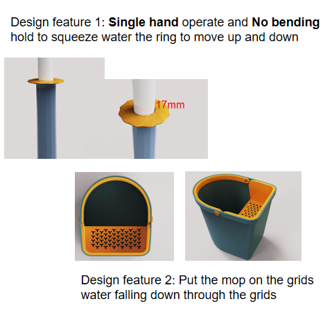 Special Offer New Design Free Hand Washing Home Clean Dirty Water Separator With Bucket Set 