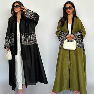 Colorful embroidered abaya 
