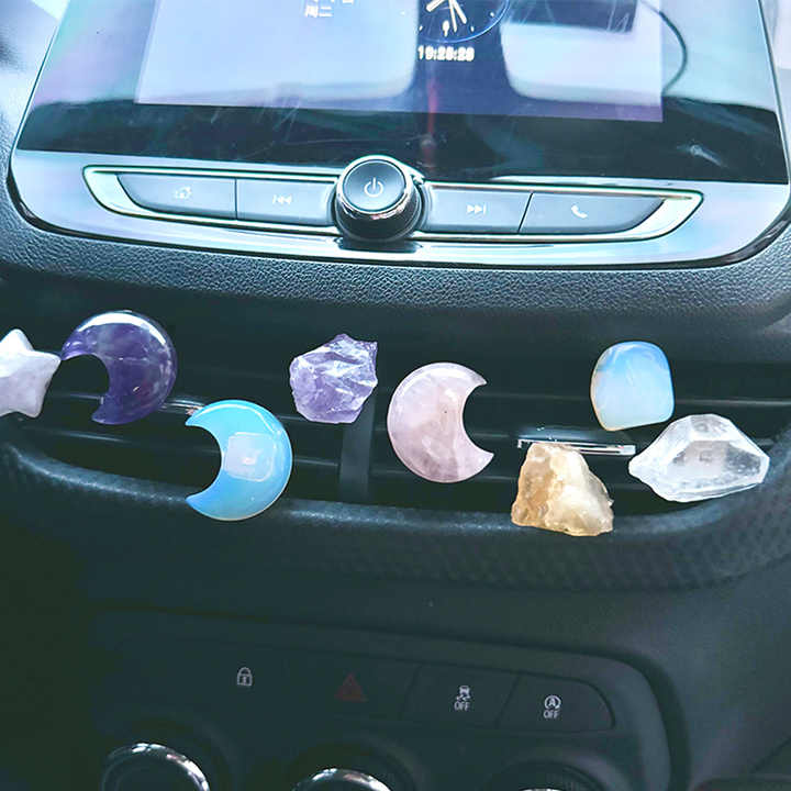 High Quality Natural Crystal Car Vent Clip. Wholesale High Quality Natural Crystal Car Vent Clip 