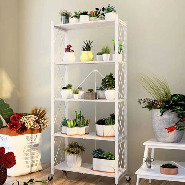 Foldable storage shelves, foldable storage rack, multi-layer organizing shelves, foldable shelves 